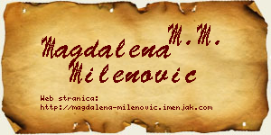 Magdalena Milenović vizit kartica